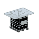 PluVara System mit IBC-Container und PluVara Regensammler